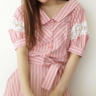 ジルバイジルスチュアート(JILL by JILLSTUART)のサマーストライプブラウス  ジルバイジルスチュアート(シャツ/ブラウス(半袖/袖なし))