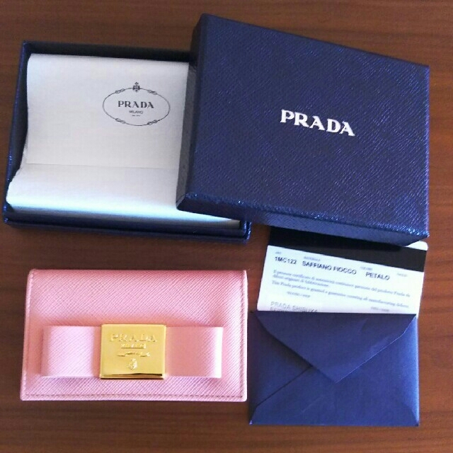 限定値下げ 新品 PRADA リボン カードケース 名刺入れ カード入れ