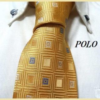 ポロラルフローレン(POLO RALPH LAUREN)の美品★ポロラルフローレン★ＰＯＬＯ★さわやかゴールド★ハンドメイド品(ネクタイ)