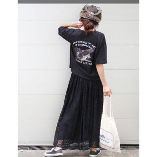 アングリッド(Ungrid)のUngridタグ付き新品❤️バックプリントイーグルtee ブラック(Tシャツ(半袖/袖なし))