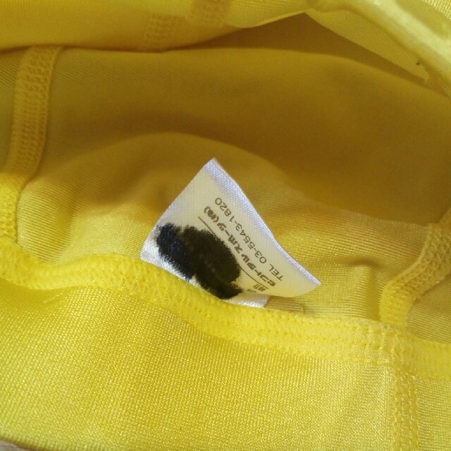 セントラル　黄色　スイムキャップ キッズ/ベビー/マタニティのキッズ服男の子用(90cm~)(水着)の商品写真