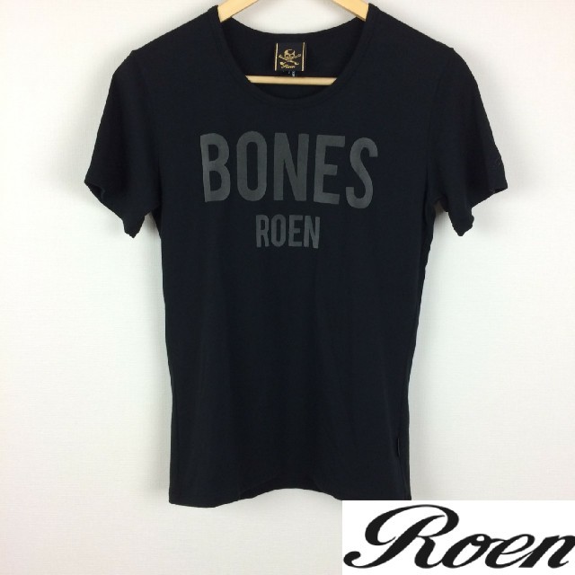 Roen(ロエン)の美品 Roen ロエン 半袖カットソー ブラック サイズS メンズのトップス(Tシャツ/カットソー(半袖/袖なし))の商品写真