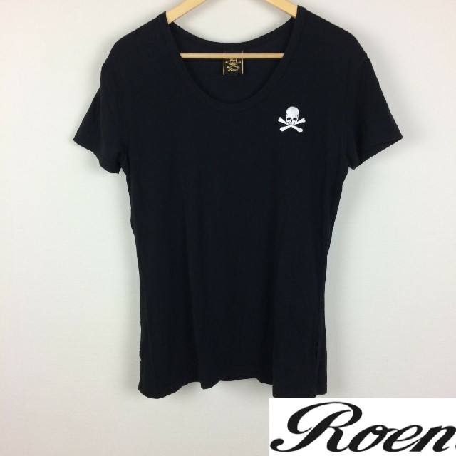 Roen(ロエン)の美品 Roen ロエン 半袖カットソー ブラック サイズXL メンズのトップス(Tシャツ/カットソー(半袖/袖なし))の商品写真