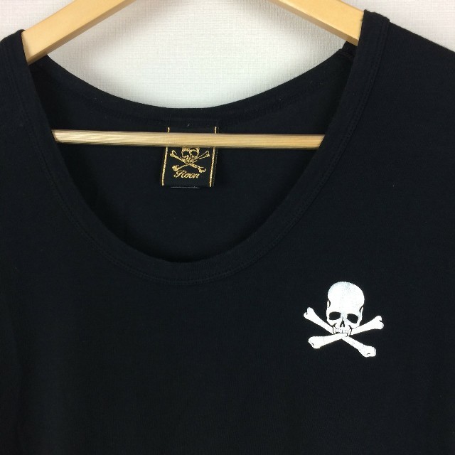 Roen(ロエン)の美品 Roen ロエン 半袖カットソー ブラック サイズXL メンズのトップス(Tシャツ/カットソー(半袖/袖なし))の商品写真