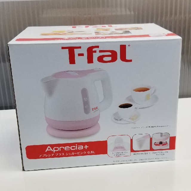 T-fal(ティファール)のT-fal ティファール 電気ケトル アプレシアプラス シュガーピンク0.8l スマホ/家電/カメラの生活家電(電気ケトル)の商品写真