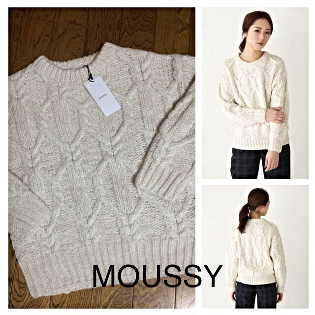 moussy(マウジー)のBIG CABLE HAND KNIT レディースのトップス(ニット/セーター)の商品写真