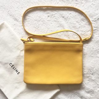 セリーヌ(celine)のセリーヌ Celine トリオ ラージ  イエロー(ショルダーバッグ)