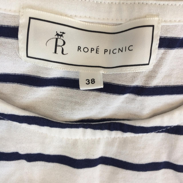 Rope' Picnic(ロペピクニック)のロペピクニック♡未使用♡紺白ボーダーシャツ レディースのトップス(Tシャツ(半袖/袖なし))の商品写真