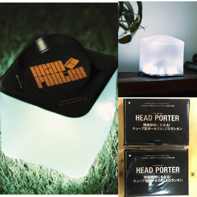 HEAD PORTER +PLUS(ヘッドポータープラス)の【雑誌付録】HEAD PORTERキューブ型 ポータブルLED ランタン×2 スポーツ/アウトドアのアウトドア(ライト/ランタン)の商品写真