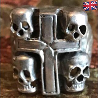 ✳︎ 70s 80s イギリス Vintage Skull Ring ✳︎(リング(指輪))