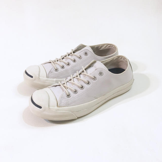 いつでもポイント10倍 美品24.5 converseコンバース レザー ジャック