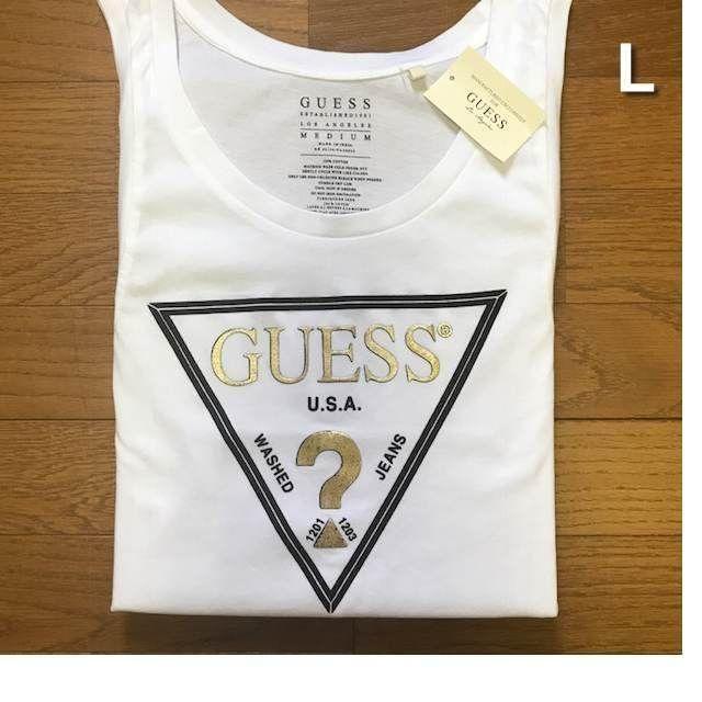 GUESS(ゲス)のGUESS ゲス ロゴ タンクトップ 【L】白 新品 180715 メンズのトップス(タンクトップ)の商品写真