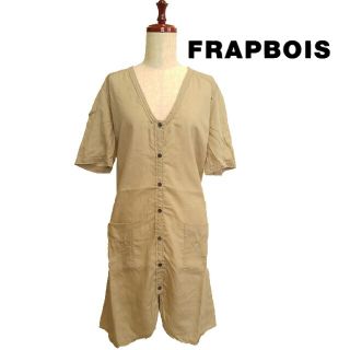 フラボア(FRAPBOIS)の❪美品❫フラボア　ベージュワンピース(ひざ丈ワンピース)