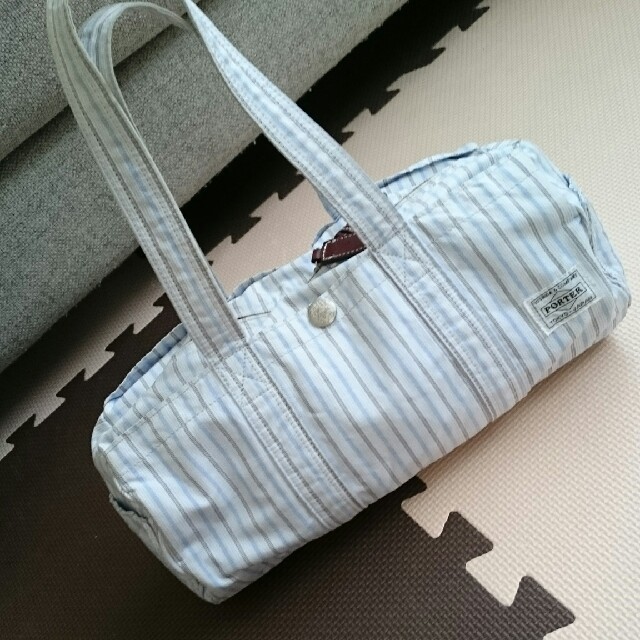 PORTER - PORTERストライプミニボストンバッグハンドバッグ吉田カバン