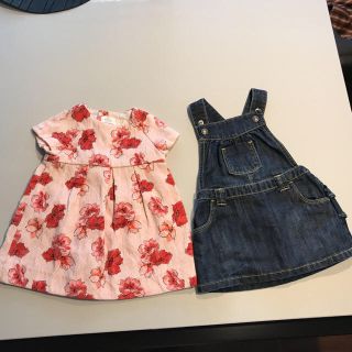 ザラキッズ(ZARA KIDS)の美品 zara BabyGirl / OLD NAVY ワンピ2点セット(ワンピース)