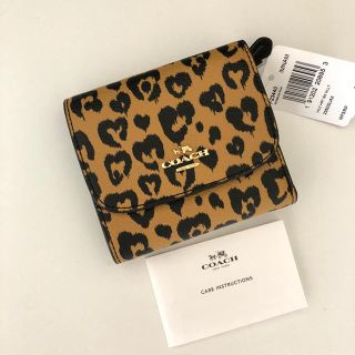 コーチ(COACH)のCOACH コーチ 三つ折り財布 レオパード 豹柄(財布)