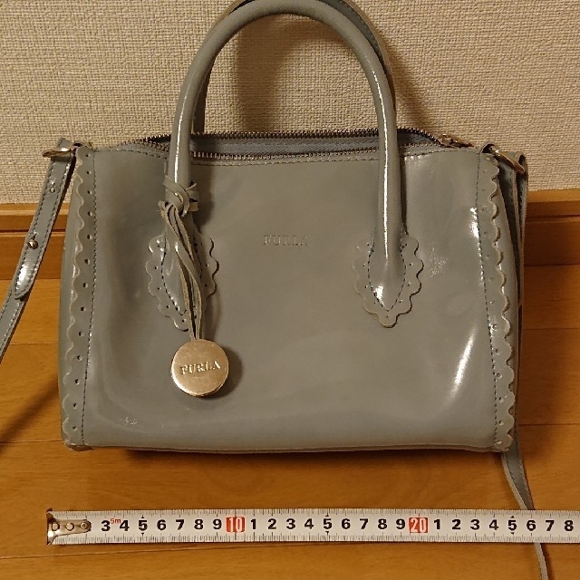 Furla   再再値下げ中！フルラFURLAのブルーグレーのショルダーバッグ