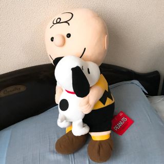 ピーナッツ(PEANUTS)のメガジャンボ チャーリーブラウンとスヌーピー ペアぬいぐるみ(ぬいぐるみ)