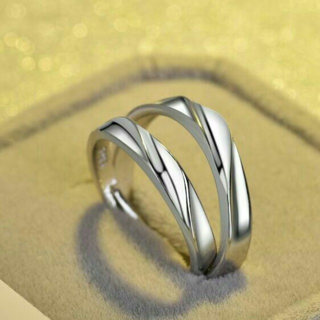 カップルデザイン ペアリング 2個セット czジルコニア 指輪 ペアリング7  レディースのアクセサリー(リング(指輪))の商品写真