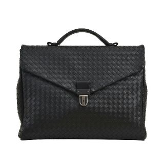 ブリーフケースBottega Veneta Black Intrecciato(メッセンジャーバッグ)