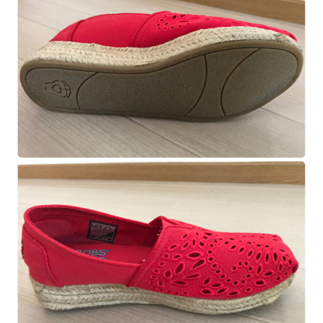 SKECHERS(スケッチャーズ)の美品☆ SKECHERS (スケッチャーズ) 赤スリッポン レディースの靴/シューズ(スリッポン/モカシン)の商品写真