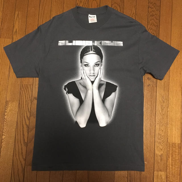 ダークブラウン 茶色 Alicia keys ハンドペイント Tシャツ | www