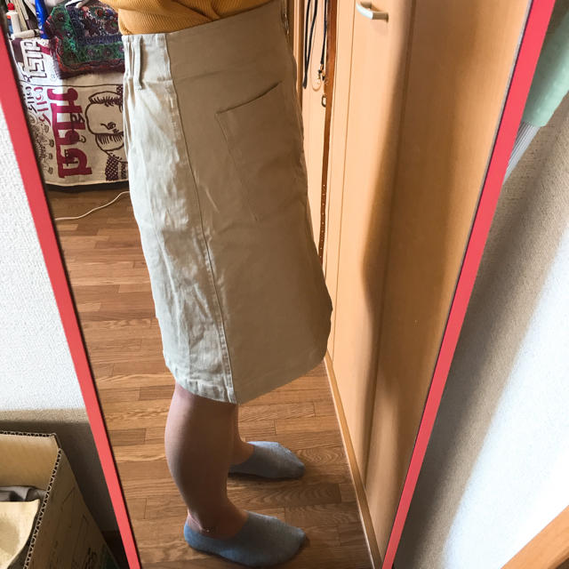 mystic(ミスティック)のベージュスカート 2回着用 レディースのスカート(ひざ丈スカート)の商品写真