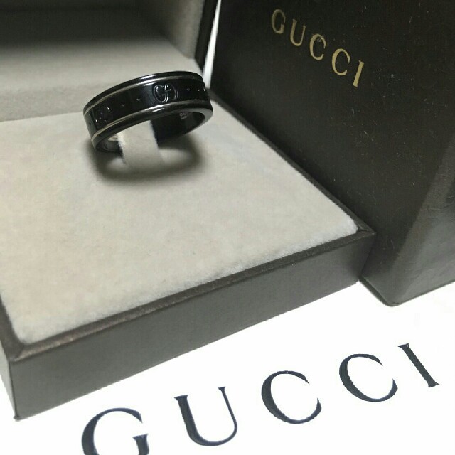 Gucci(グッチ)の【らんどこむ様専用】GUCCI 指輪 アイコンリング 19号 美品 メンズのアクセサリー(リング(指輪))の商品写真
