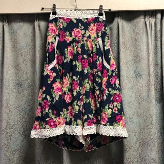 セシルマクビー(CECIL McBEE)の新品♡ セシルマクビー オールインワン 花柄 ネイビー 紺(オールインワン)