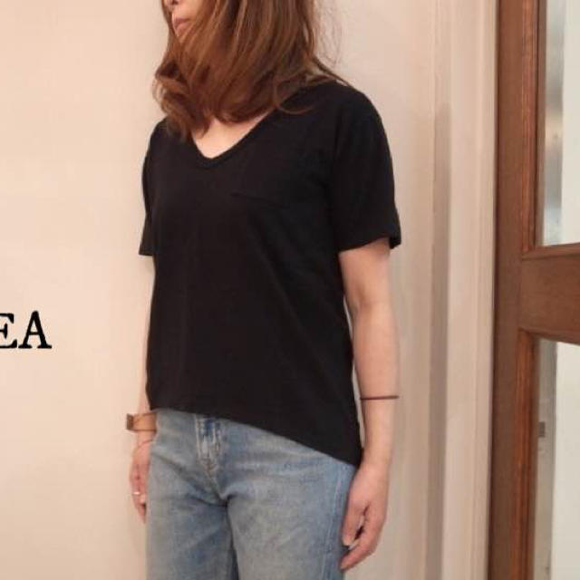 SEA(シー)の【未使用】SEA VINTAGE丸胴ルーズVネックポケットTシャツ レディースのトップス(Tシャツ(半袖/袖なし))の商品写真