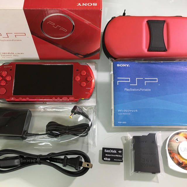 ギフ_包装】 【美品】PSP-3000 ラディアントレッド スパロボソフト ギフ_包装】 【美品】PSP-3000 ラディアントレッド スパロボソフト