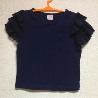 プティマイン(petit main)のpetit main☆袖フリルTシャツ☆80(Ｔシャツ)