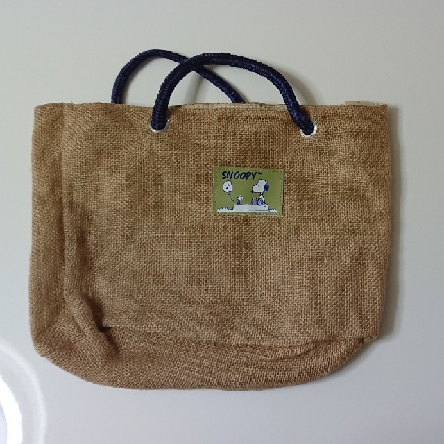 SNOOPY(スヌーピー)のスヌーピー 麻バック レディースのバッグ(ハンドバッグ)の商品写真