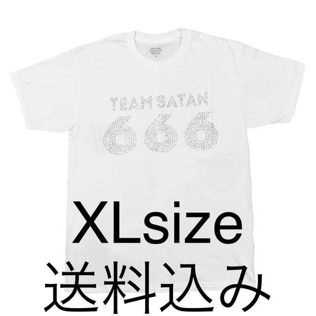 チームサタン team satan ホワイト&シルバー XLサイズ