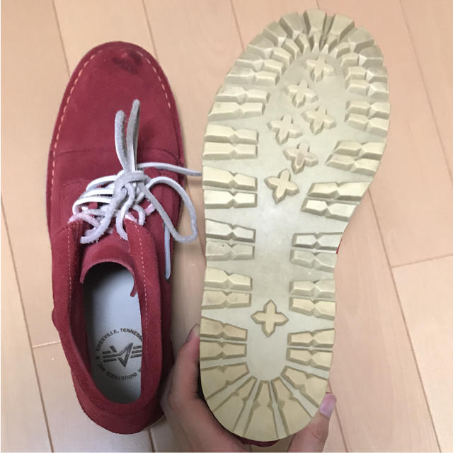 ALPHA INDUSTRIES(アルファインダストリーズ)の専用 ALPHA INDUSTRIES  赤 本革 スウェード チャッカブーツ メンズの靴/シューズ(ブーツ)の商品写真