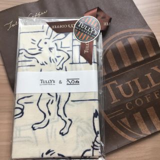 タリーズコーヒー(TULLY'S COFFEE)のタリーズ 限定かまわぬ手ぬぐい「鳥獣戯画」未開封未使用新品(ハンカチ)