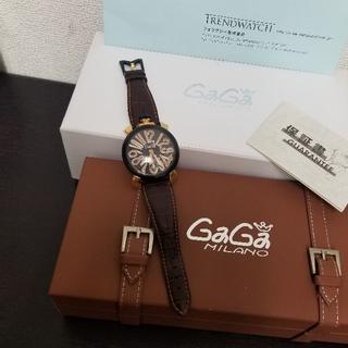 ガガミラノ(GaGa MILANO)のガガミラノ　腕時計　マヌアーレ48mm 　手巻き　裏スケ　(腕時計(アナログ))