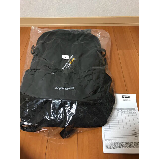 メンズ18ss supreme backpack 黒 国内正規品