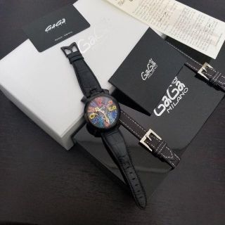 ガガミラノ(GaGa MILANO)のガガミラノ　腕時計　マヌアーレ48mm　手巻き　マルチカラー　(腕時計(アナログ))