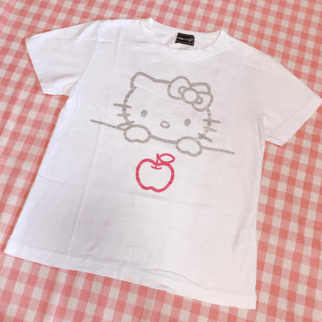 ハローキティ(ハローキティ)のハローキティ 半袖Tシャツ 白 レディースのトップス(Tシャツ(半袖/袖なし))の商品写真