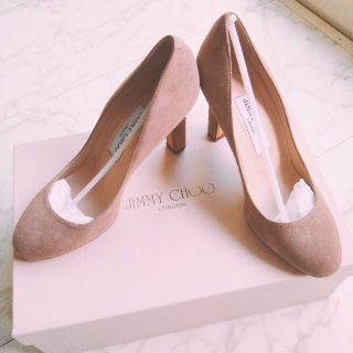 ジミーチュウ(JIMMY CHOO)の１度着用 JIMMY CHOO スエード パンプス ヌード 22.5㎝(ハイヒール/パンプス)