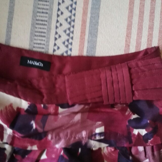 Max & Co.(マックスアンドコー)のマックスアンドコーmax & co. 花柄リボン付スカート40 レディースのスカート(ひざ丈スカート)の商品写真
