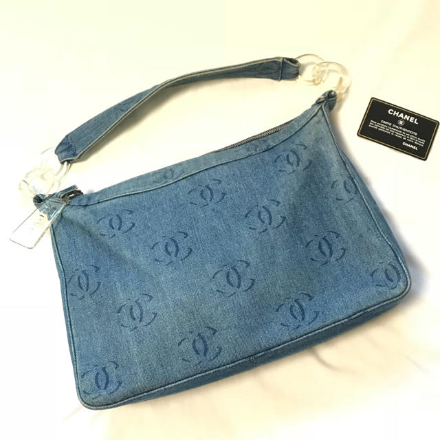 CHANEL シャネル★美品 ココマーク デニム ショルダーバッグ ブルージーン