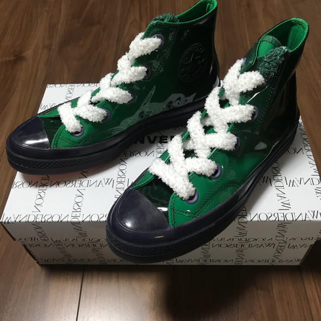 J.W.ANDERSON(ジェイダブリューアンダーソン)のTW様専用 新品 27cm Converse x JW Anderson 緑／黒 メンズの靴/シューズ(スニーカー)の商品写真