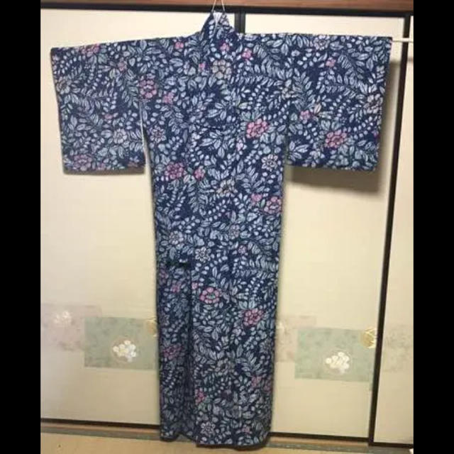 小紋 正絹 美品 縮緬 臈纈染 ロウケツ染 - 着物