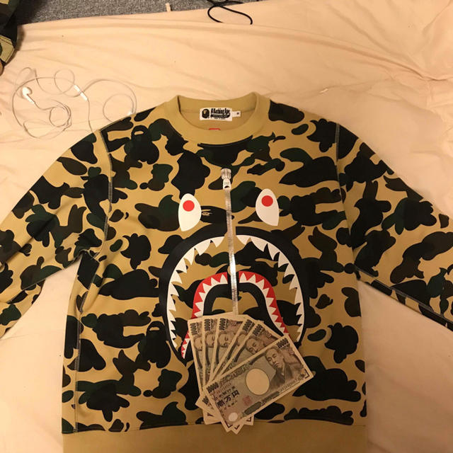 メンズBape shark sweatshirt 美品 Mサイズ