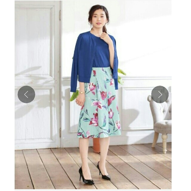 ANAYI(アナイ)の2018SS アナイ フラワーペイントプリントフレアスカート レディースのスカート(ロングスカート)の商品写真