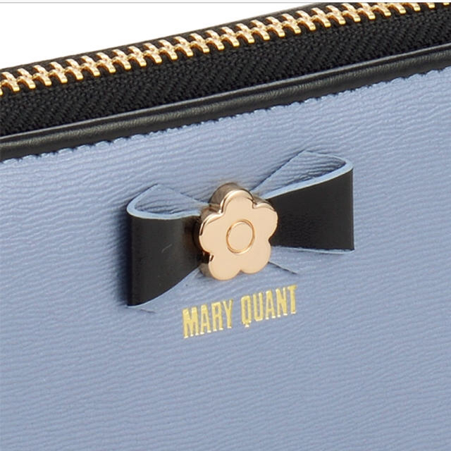 MARY QUANT(マリークワント)のマリークワント 長財布 エピリボン パース ブルー 牛革 レディースのファッション小物(財布)の商品写真