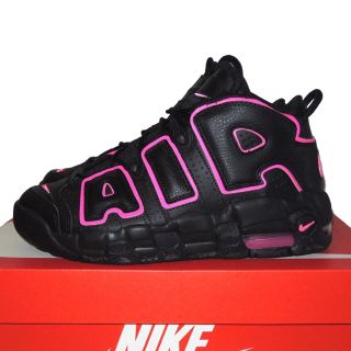 ナイキ(NIKE)のMore Uptempo Black Pink アップテンポ モアテン ピンク(スニーカー)