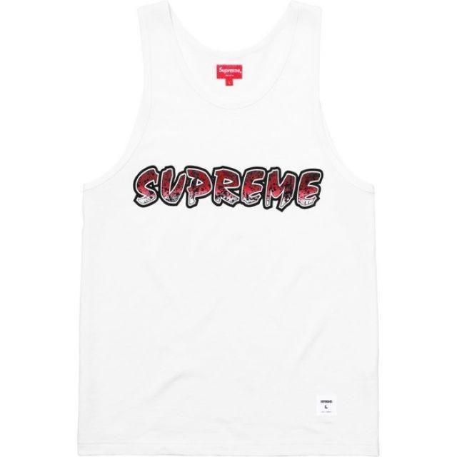 Supreme(シュプリーム)のSupreme Splatter Tank Top 白L メンズのトップス(Tシャツ/カットソー(半袖/袖なし))の商品写真